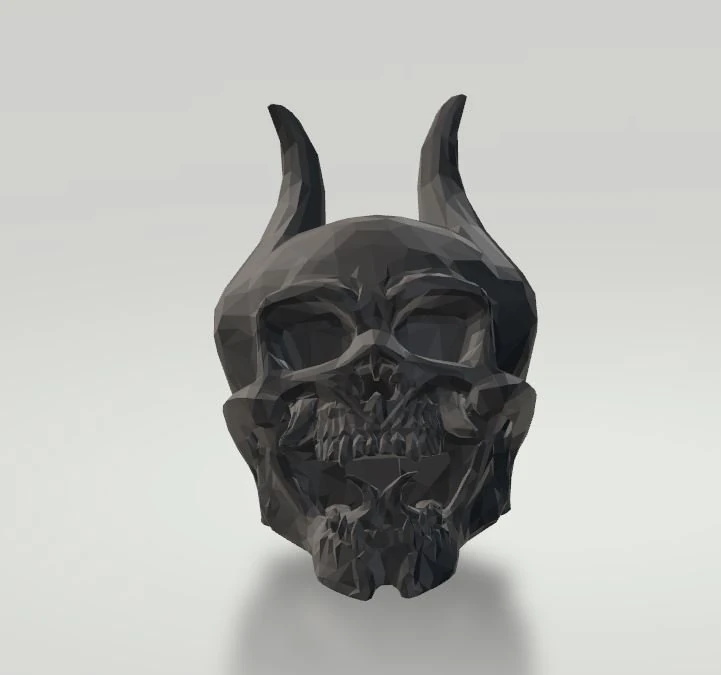 horned skull 3D Model .c4d .max .obj .3ds .fbx .stl .blend