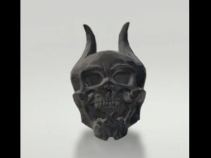 teschio cornuto Modello 3D