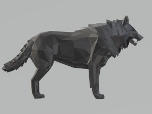 wolf low poly 3D Model