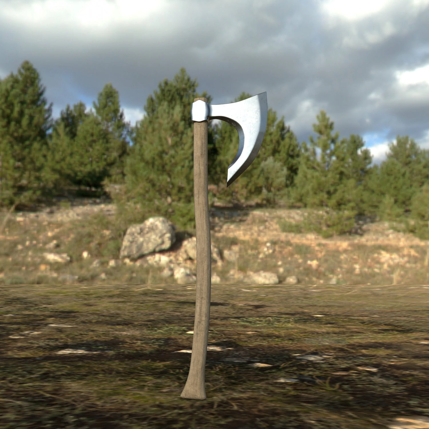 bearded axe 3D Model .c4d .max .obj .3ds .fbx .stl .blend 