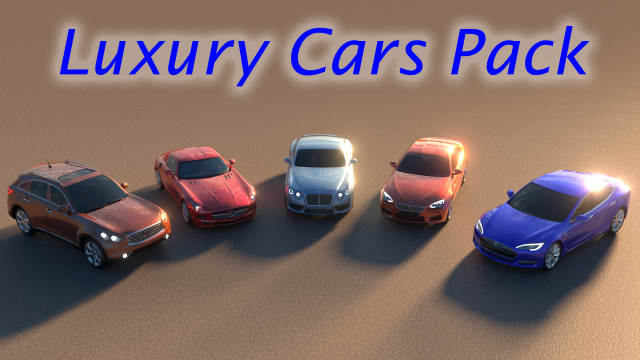 blender luxury cars pack 3D Model .c4d .max .obj .3ds .fbx .stl .blend