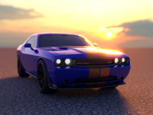 blender american muscle cars pack 3D Model