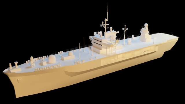 Blue ridge class uss mount whitney lcc-20 Model 3D .c4d .max .obj .3ds .fbx .stl .blend 