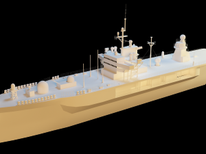 Blue ridge class uss mount whitney lcc-20 Model 3D
