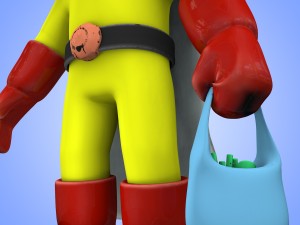 mini saitama one punch man big head 3Dモデル