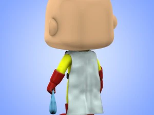 mini saitama one punch man big head 3D Model
