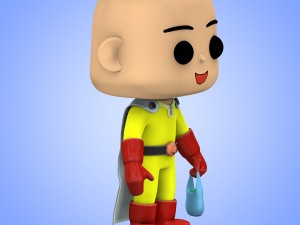 mini saitama one punch man big head 3Dモデル