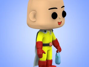 mini saitama one punch man big head 3D Model