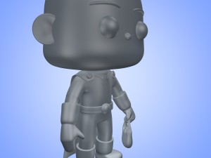 mini saitama one punch man big head 3Dモデル