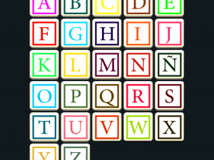 alphabet numbers and others Model 3D