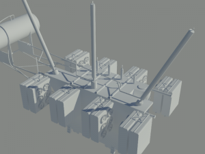 transformador 130mva 3D 模型