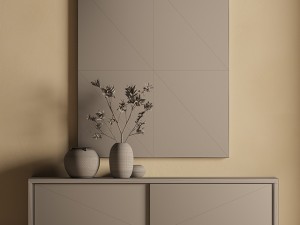 rh wyeth split bamboo media sideboard 3D Model