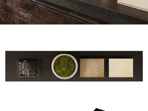 wyeth split bamboo 9 drawer dresser 3D Model