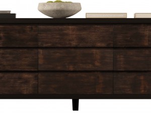 wyeth split bamboo 9 drawer dresser Modèle 3D