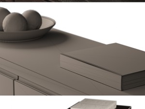 wyeth split bamboo 5 drawer dresser 3D Model