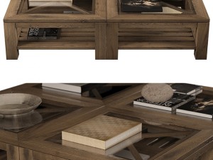 wooden coffee table Modello 3D
