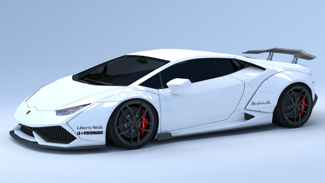 lamborghini huracan 2015 liberty walk 3D-Modell .c4d .max .obj .3ds .fbx .stl .blend 