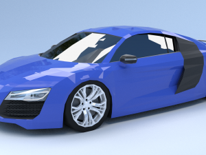 audi r8 low poly Modelo 3D