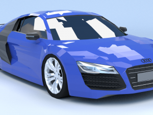 audi r8 low poly Modelo 3D