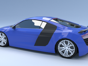 audi r8 low poly Modelo 3D