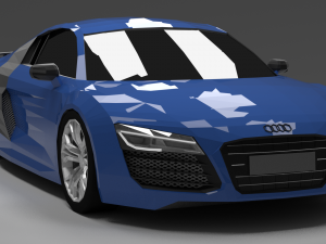 audi r8 low poly Modelo 3D