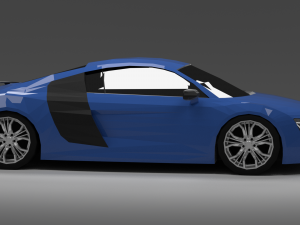 audi r8 low poly Modelo 3D