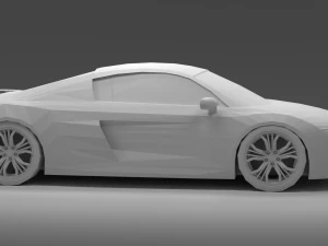 audi r8 low poly 3D Model