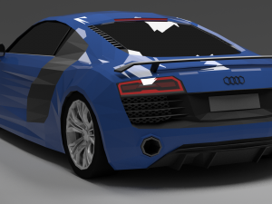 audi r8 low poly Modelo 3D
