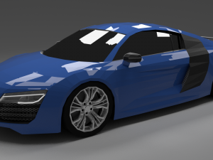 audi r8 low poly Modelo 3D