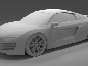 audi r8 low poly Modelo 3D