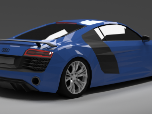 audi r8 low poly Modelo 3D
