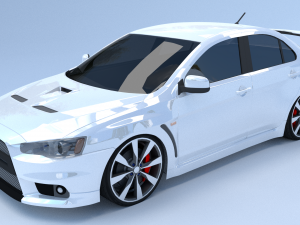 mitsubishi lancer evolution x Modello 3D