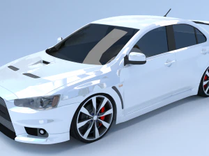 mitsubishi lancer ewolucja x Model 3D