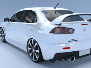 mitsubishi lancer evolution x Modèle 3D