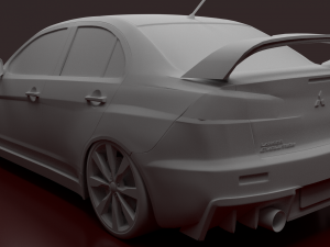 mitsubishi lancer evolution x Modèle 3D