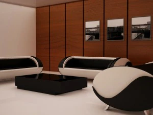 sof&aacute; yin yang Modelo 3D