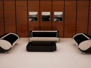 yin yang sofa Modello 3D