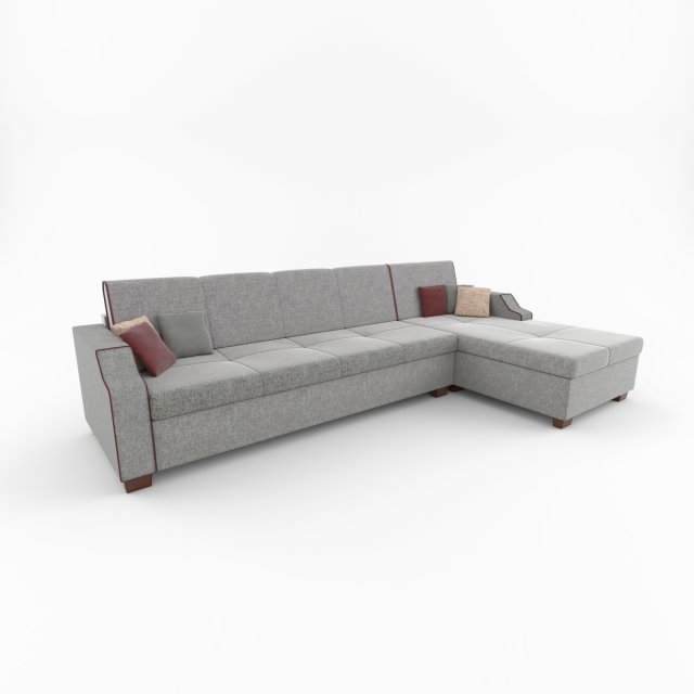 Corner Sofa 3D Model .c4d .max .obj .3ds .fbx .stl .blend 