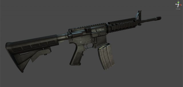 m4a1 Modello 3D .c4d .max .obj .3ds .fbx .stl .blend 