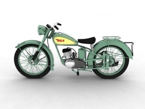 bsa bantam d1 1948 Model 3D