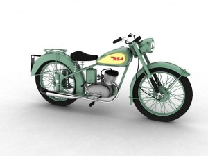 bsa bantam d1 1948 3D Model in Motorcycle 3DExport