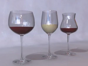 wine glasses 3D Model