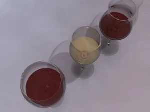 wine glasses 3D Model