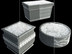 decorative grasses set 3D मॉडल