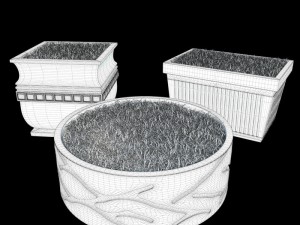 decorative grasses set 3D मॉडल