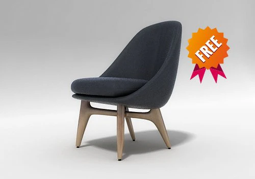 armchair 3D Model .c4d .max .obj .3ds .fbx .stl .blend 