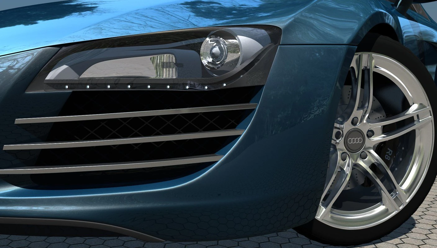 audi r8 3D Model .c4d .max .obj .3ds .fbx .stl .blend 