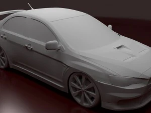 mitsubishi lancer evolution x 3D Model