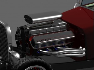 hotrod hemi 3D 模型