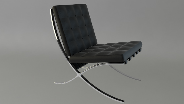 barcelona chair 3D Модель .c4d .max .obj .3ds .fbx .stl .blend 